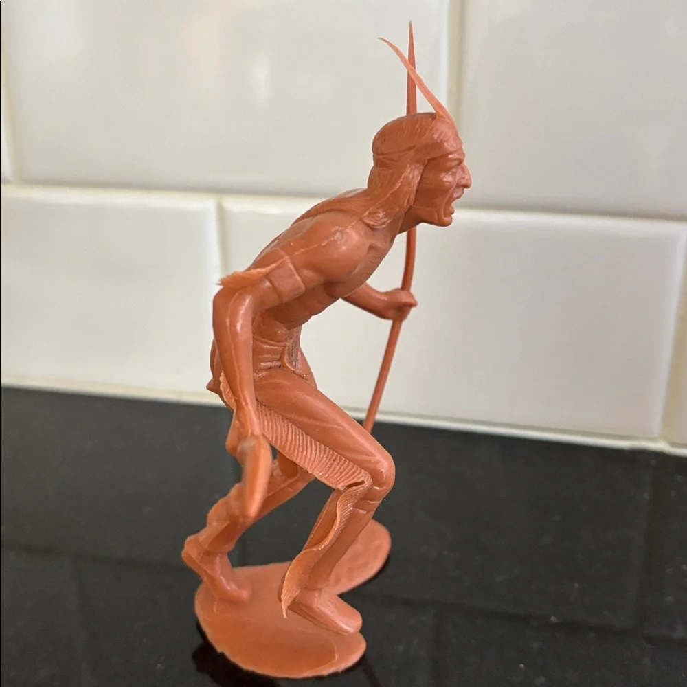 Vintage Louis Marx & Co Native American Figure -  & Native American on Horse
